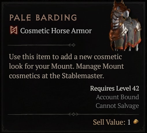 How to Customize Your Mount - Pale Barding