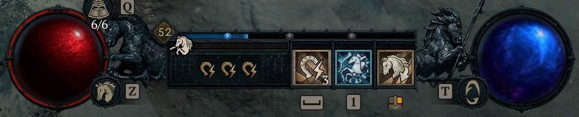 How to use Mounts in Diablo 4 - mount icon on the HUD