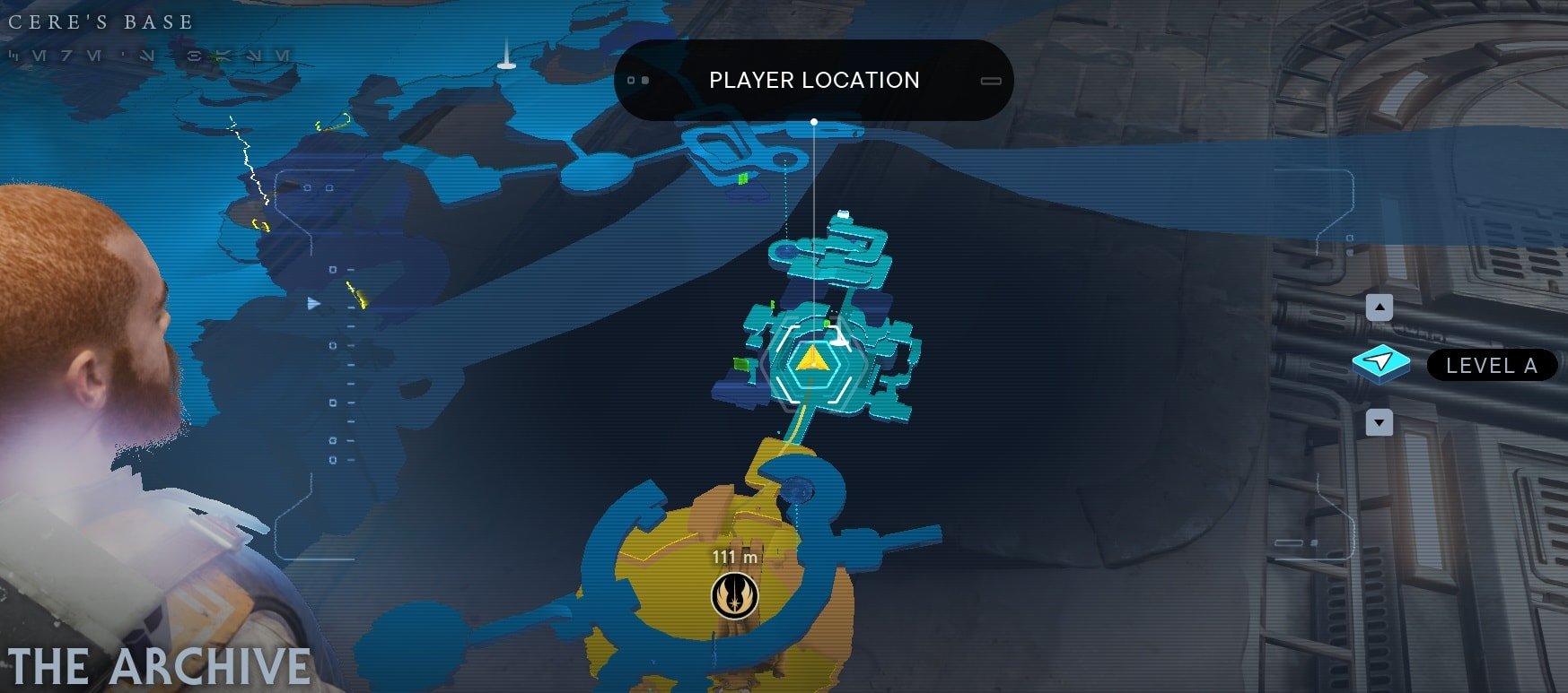 Bode Akuna Jedha Force Echo - The Archive in Anchorite Base map