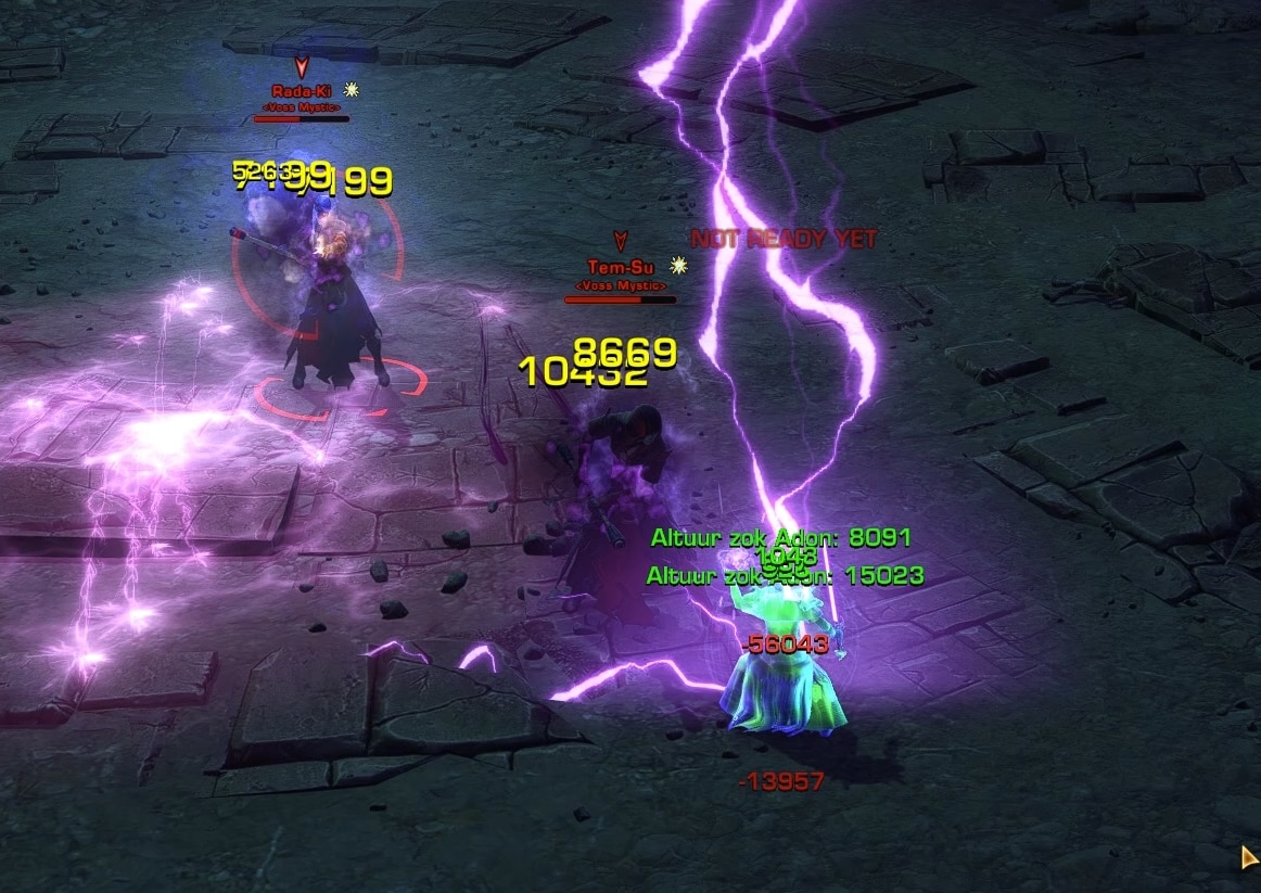 SWTOR Shrine of Silence Flashpoint Corrupted Voss Mystics, Rada-Ki and Tem-Su Mechanics - Lightning Blast