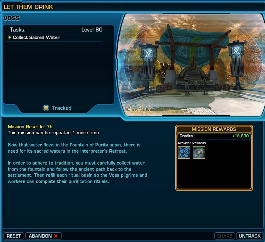 SWTOR Interpreter's Retreat - [DAILY] Let Them Drink mission objective