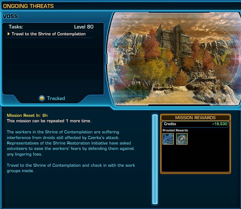 SWTOR Interpreter's Retreat - [DAILY] Ongoing Threats mission objective