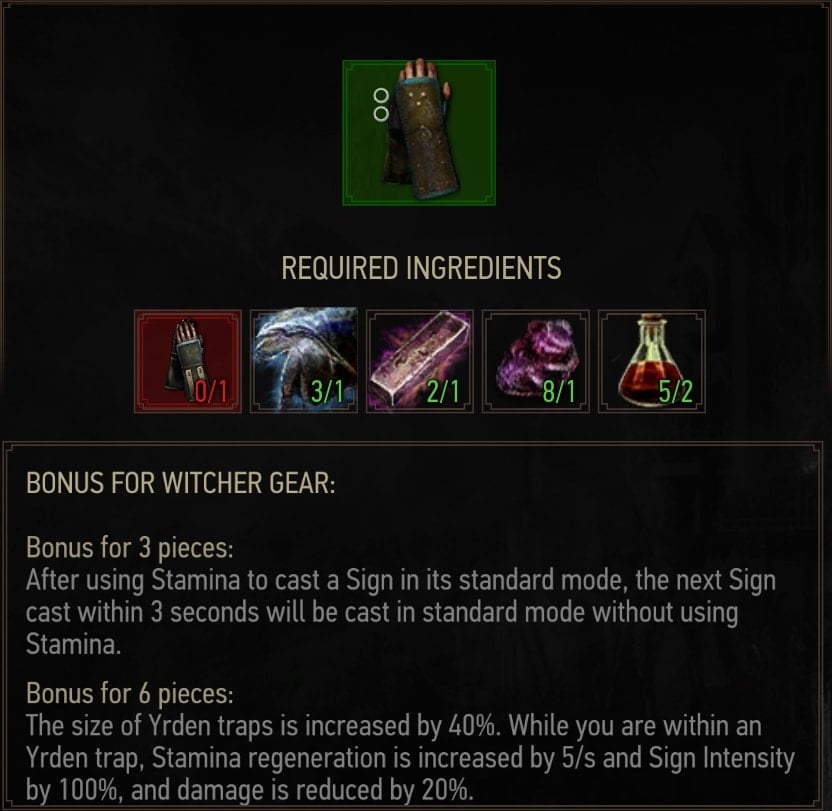 Grandmaster Griffin Gauntlets Crafting Requirements