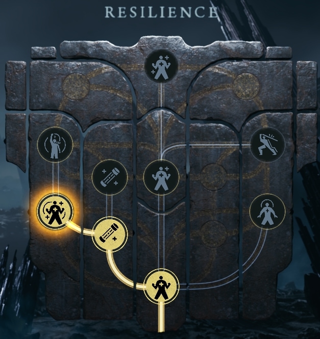 Skill tree for the Resilience Force Upgrades in Star Wars Jedi Survivor