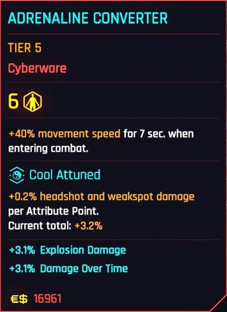 Adrenaline Converter Tier 5