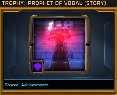 Achievements for Athiss Flashpoint in SWTOR - Defeat The Prophet of Vodal Kressh (Veteran Mode)