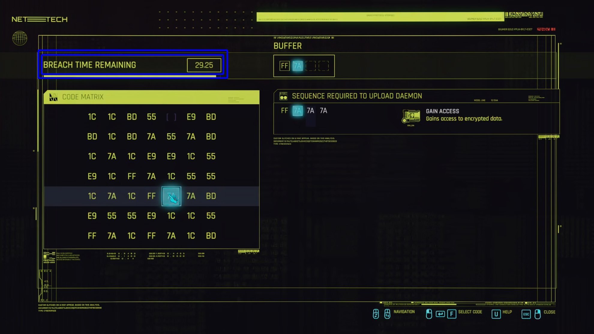 Breach Protocol Timer