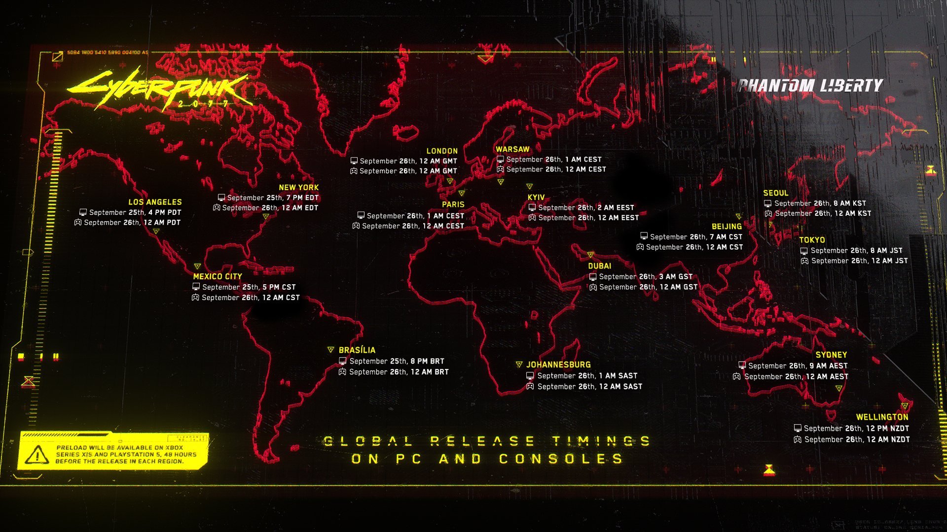 Cyberpunk 2077 Phantom Liberty Release Timings