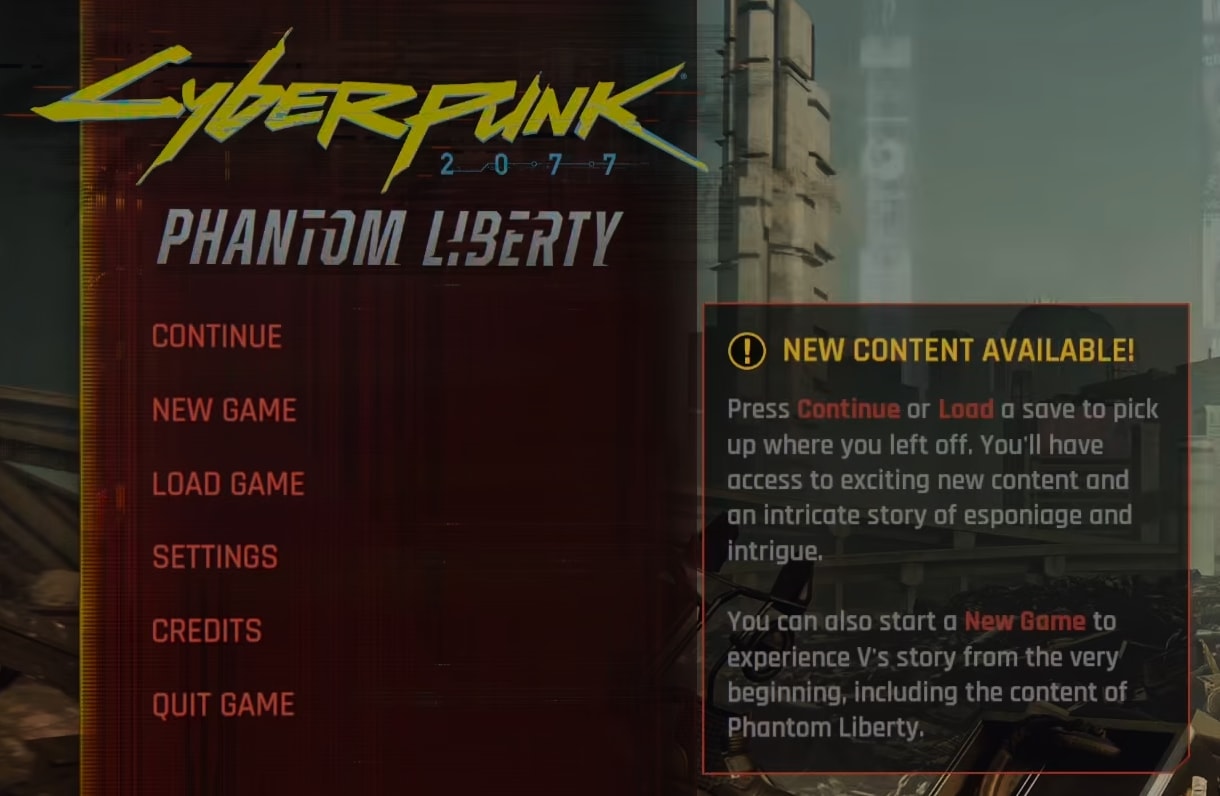 Cyberpunk 2077 Update 2.0 New vs Existing Save