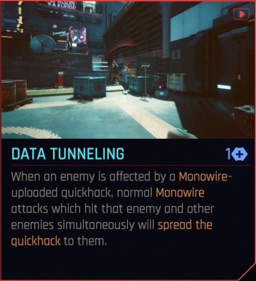 Data Tunneling Description - Relic Skill Tree