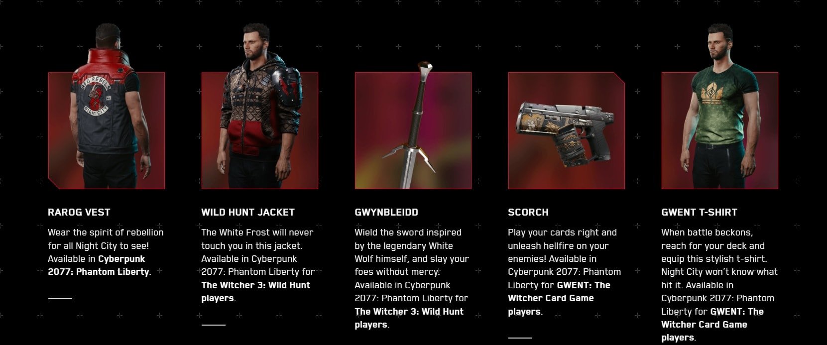 Cyberpunk 2077 Phantom Liberty Witcher-Themed Gear