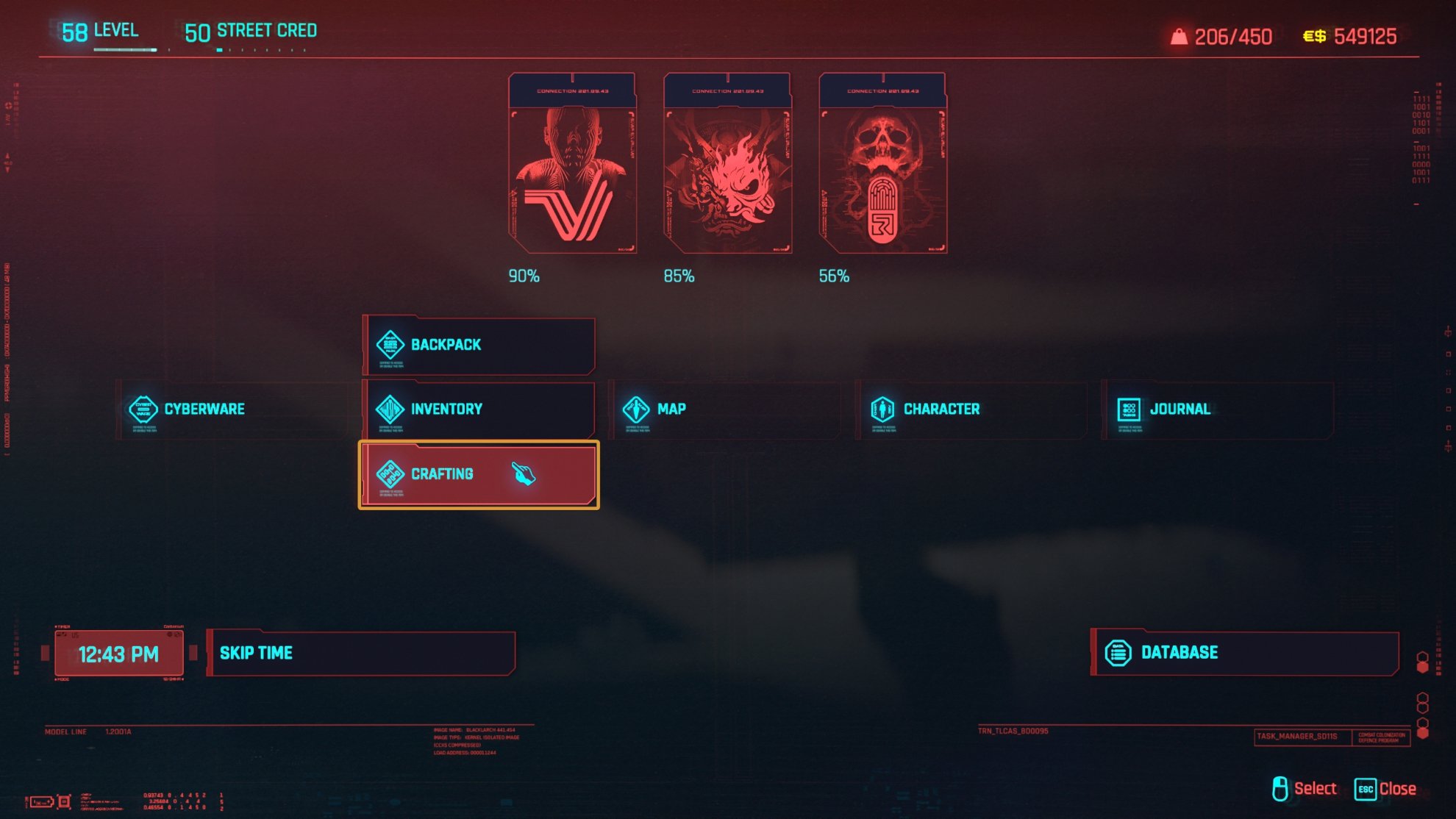 How to access the Crafting Menu 2