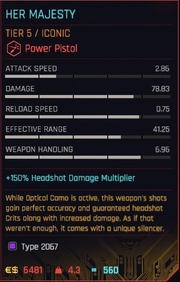 Iconic Weapon Her Majesty red border