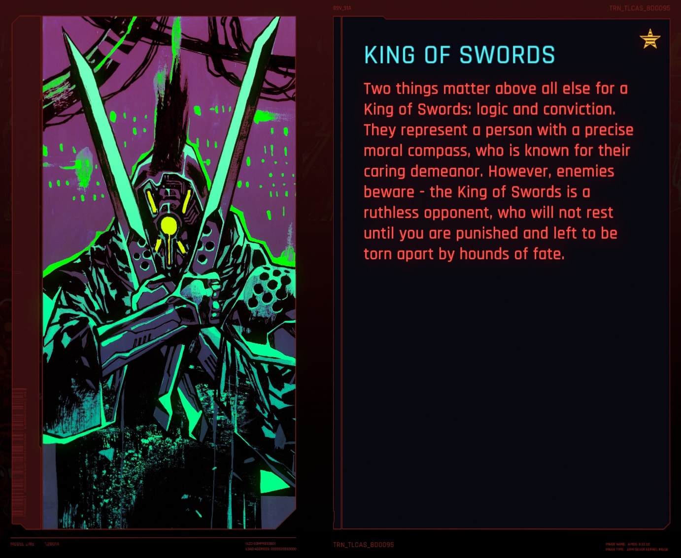 King of Swords Taroc Card