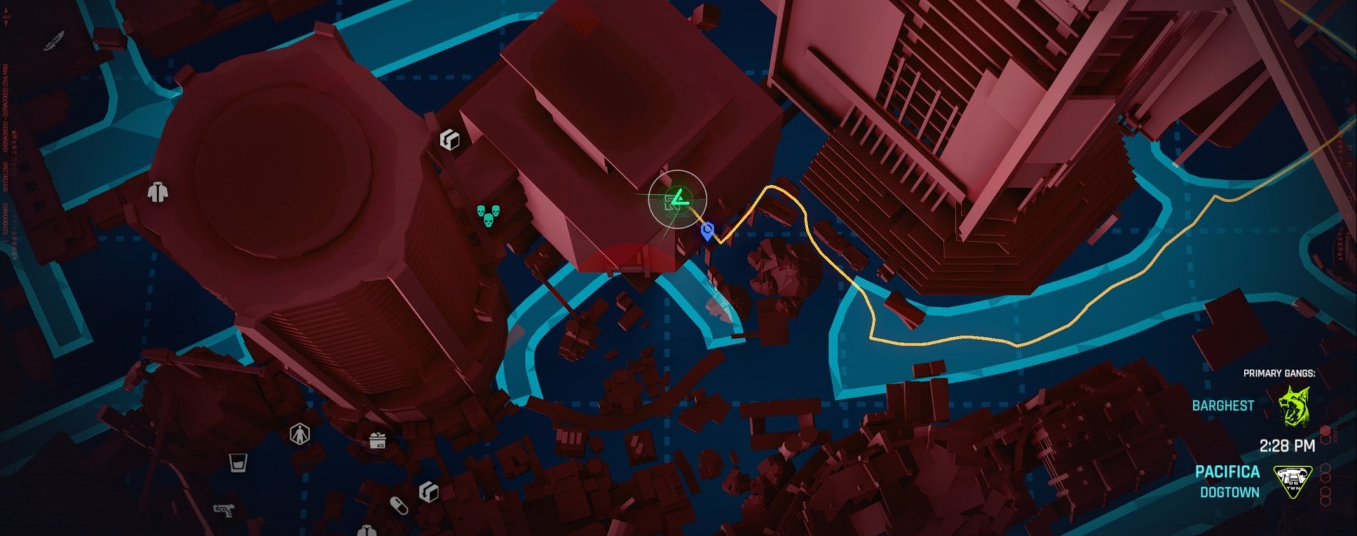 Militech Dataterm location - Beneath Hideout, Kress Street Ground Level, Not Street LV1 Map