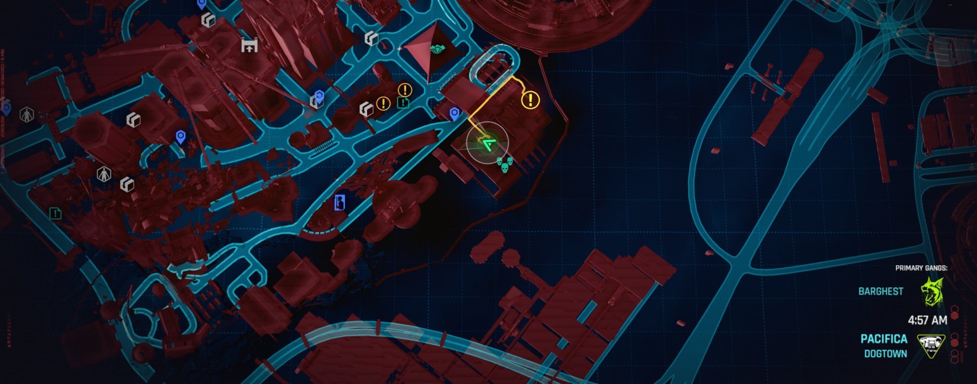 Militech Dataterm location - Increased Criminal Activity Near Luxor High Wellness Spa Map