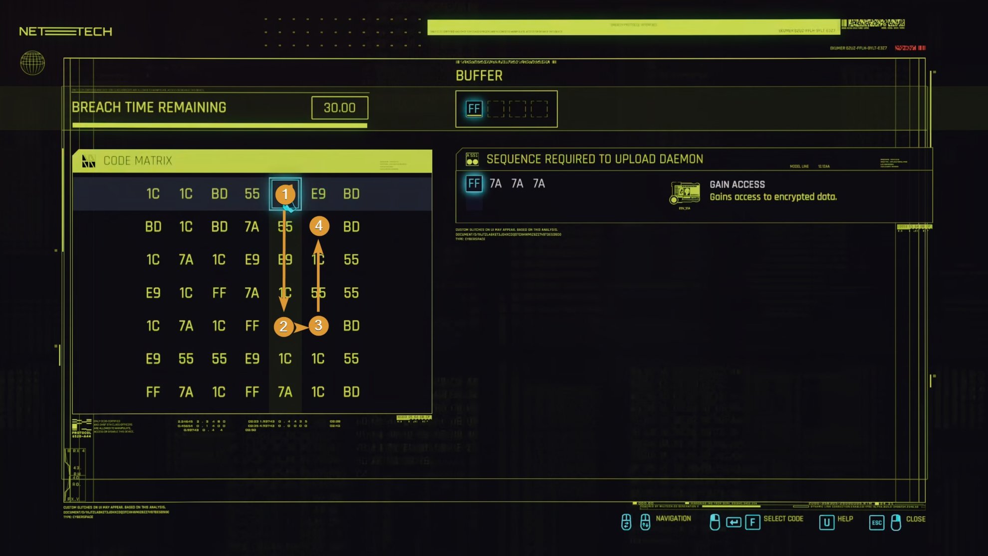 Solving a Breach Protocol Puzzle