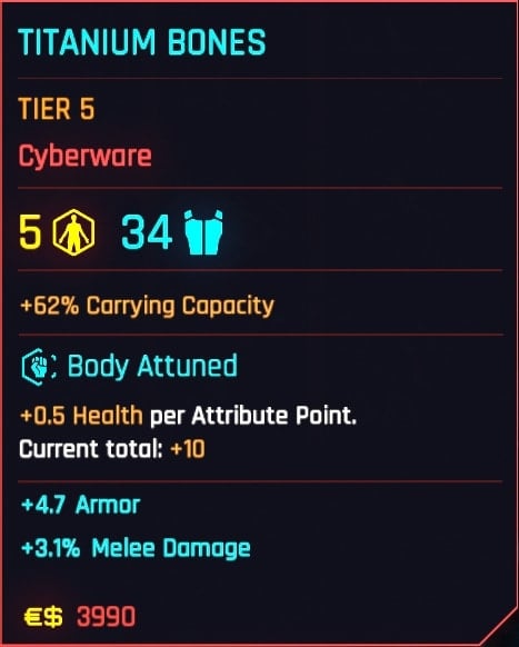 Titanium Bones Tier 5