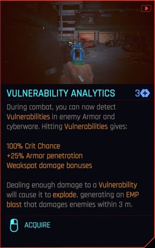 Vulnerability Analytics Description - Relic Skill Tree