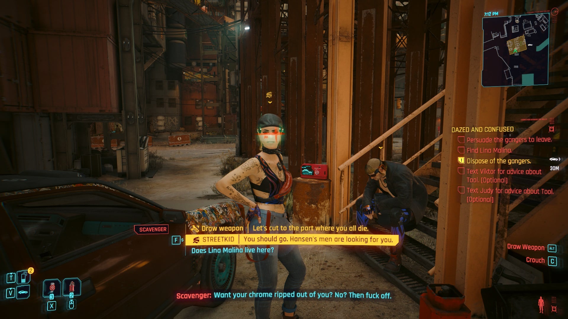 Dazed And Confused Mission Walkthrough - how to get Lina Malina's Bike, the Malina-Mobile