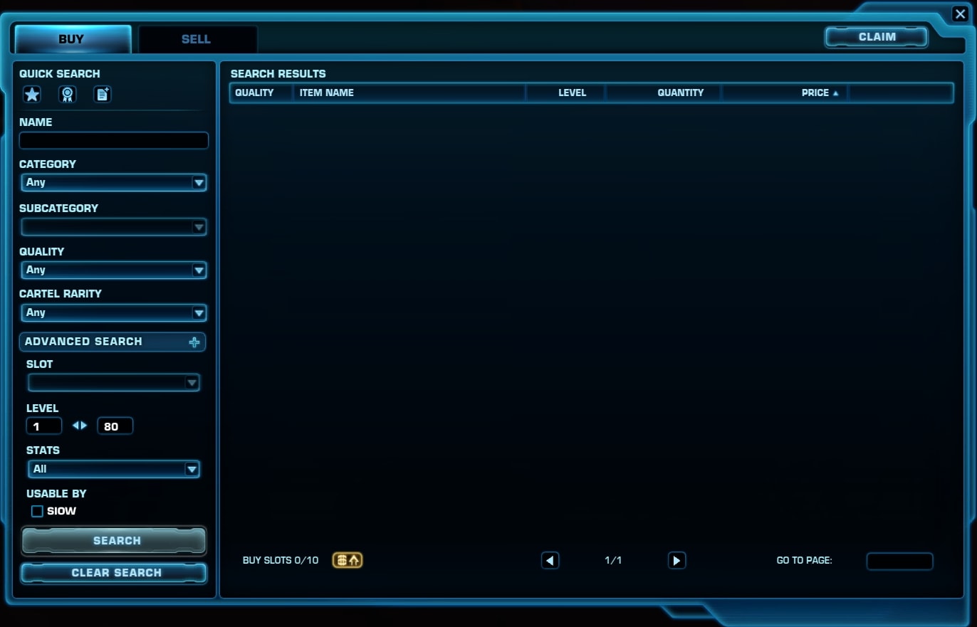 Galactic Trade Network UI 7.4 Changes