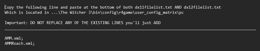 AMM Witcher 3 Transmog Guide - nextgensteps file contents