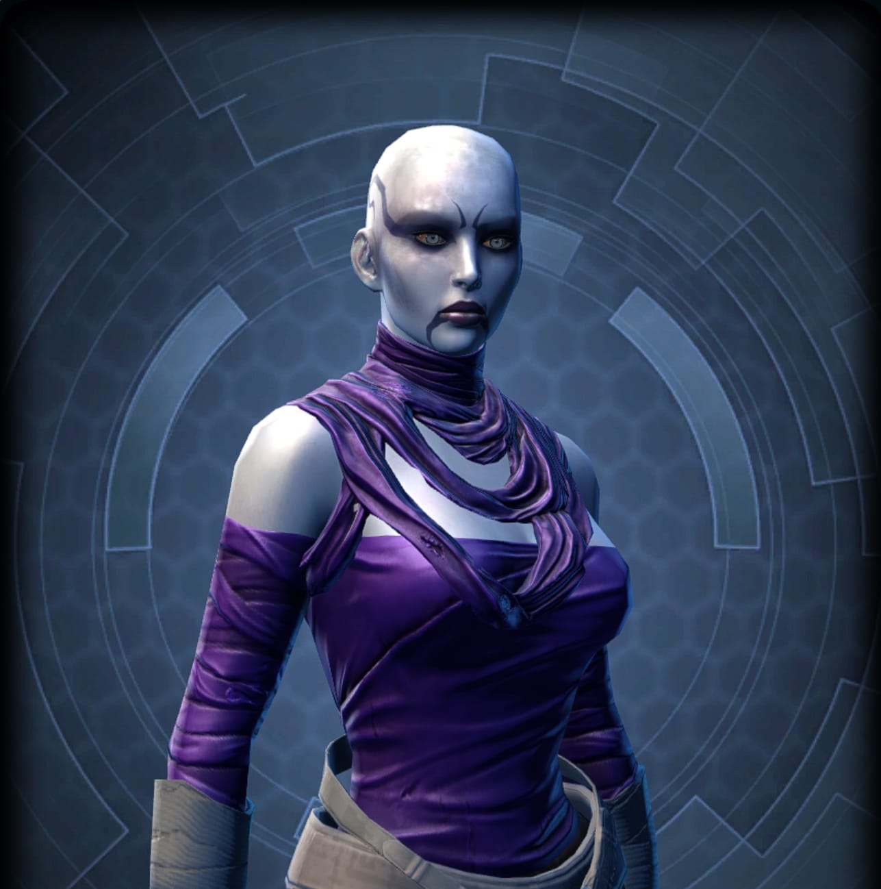 How to Create Asajj Ventress in SWTOR - close-up appearance preview