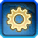 Decoration Blue Gear Tech Icon