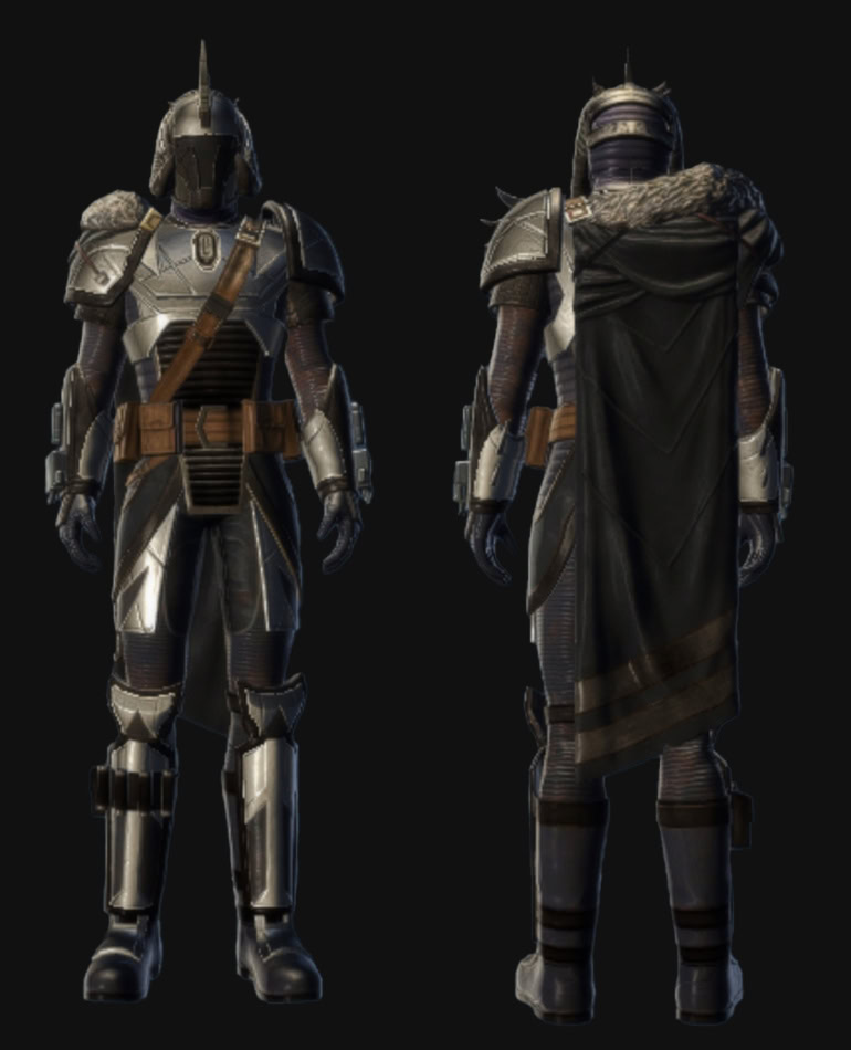 Chrome White and Metallic Black Front and Back