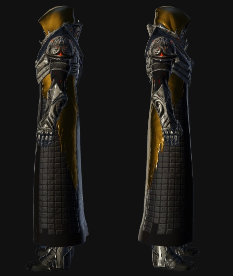 Chrome White and Metallic Gold - Left and Right Large