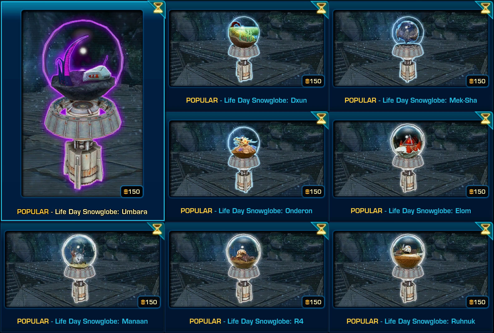 SWTOR All 2023-2024 Holiday Cartel Market Sales