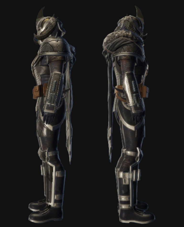 Metallic Black and Chrome White Sides