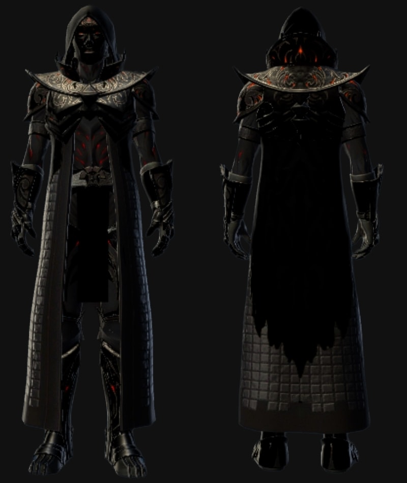 Metallic Black and Matte Black - Front and Back Large