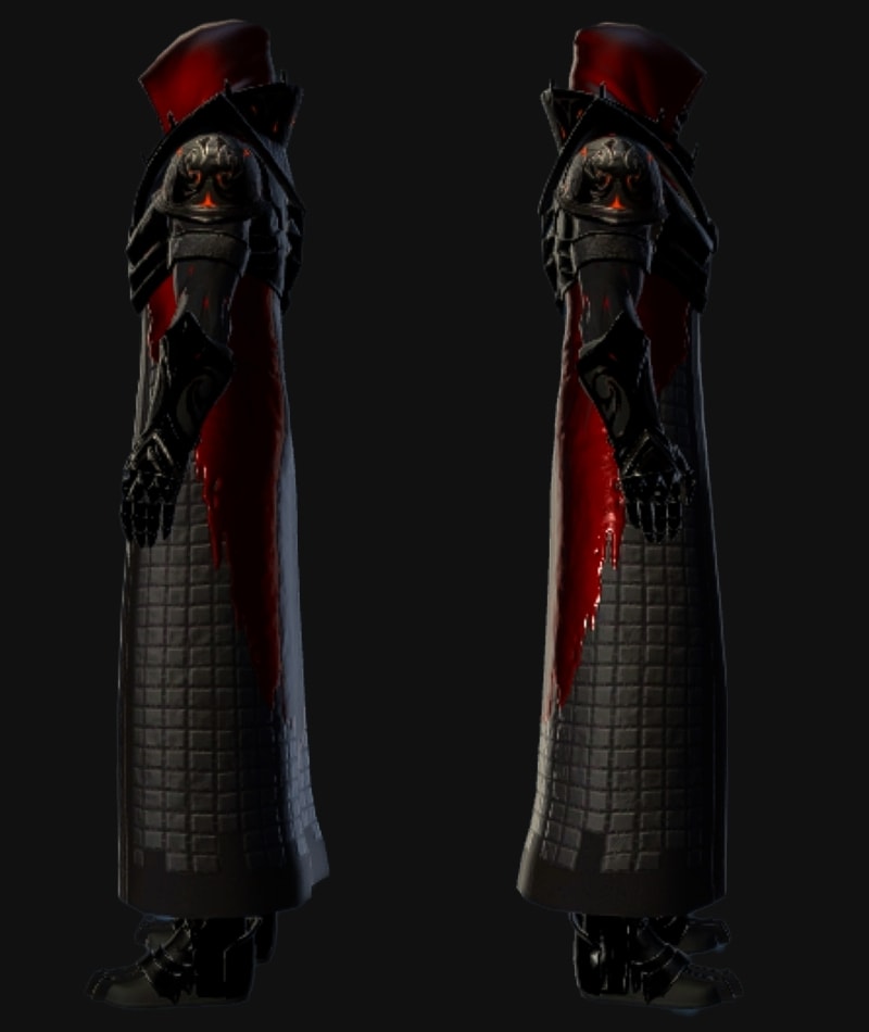 Metallic Black and Pearlescent Red - Left and Right Large