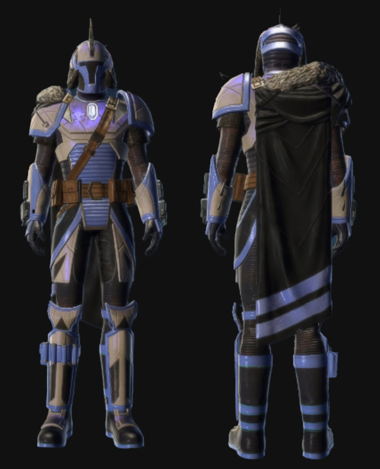 Pearlescent White and Pearlescent Blue Front and Back