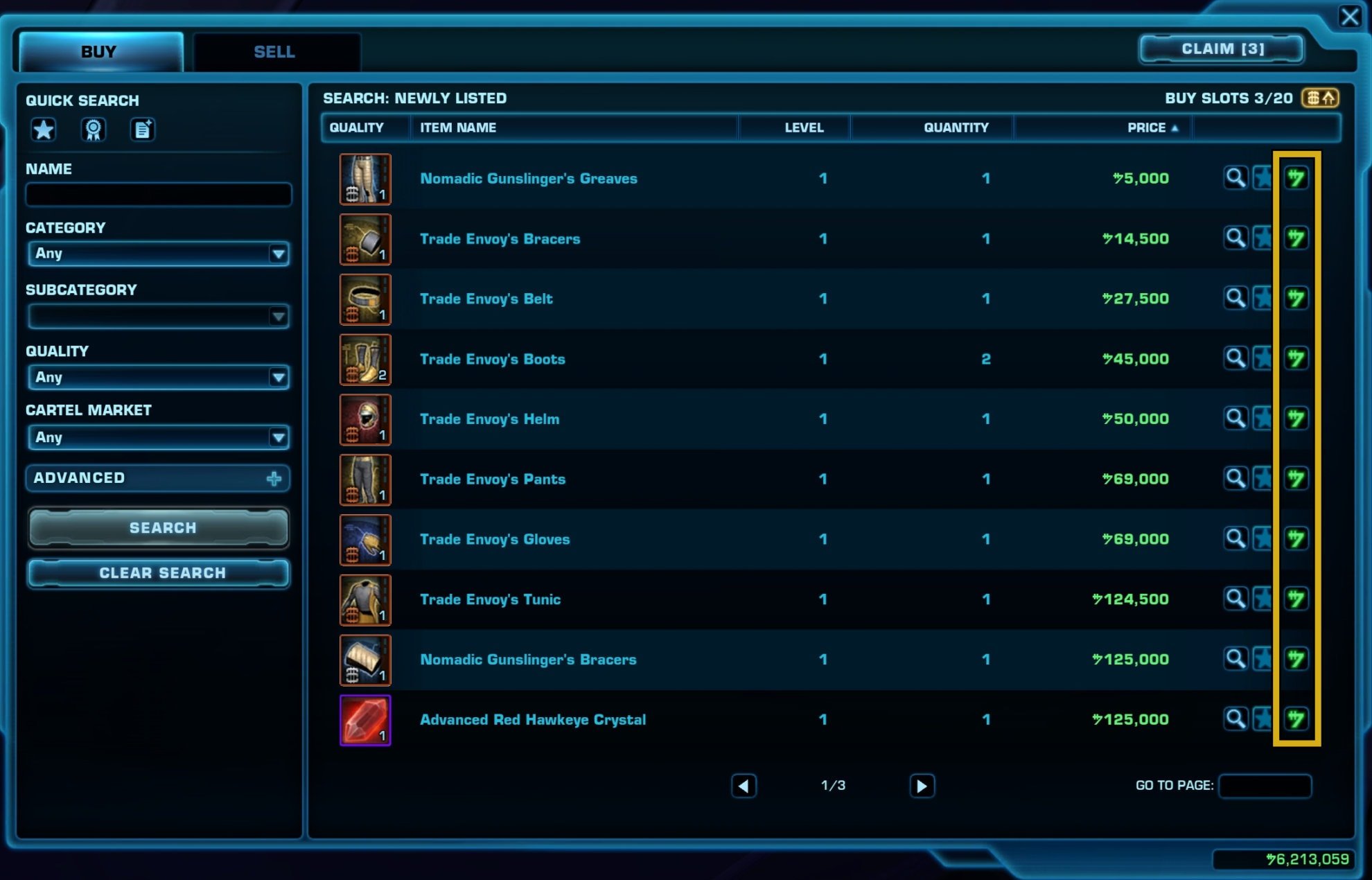 Purchasing Items on the GTN