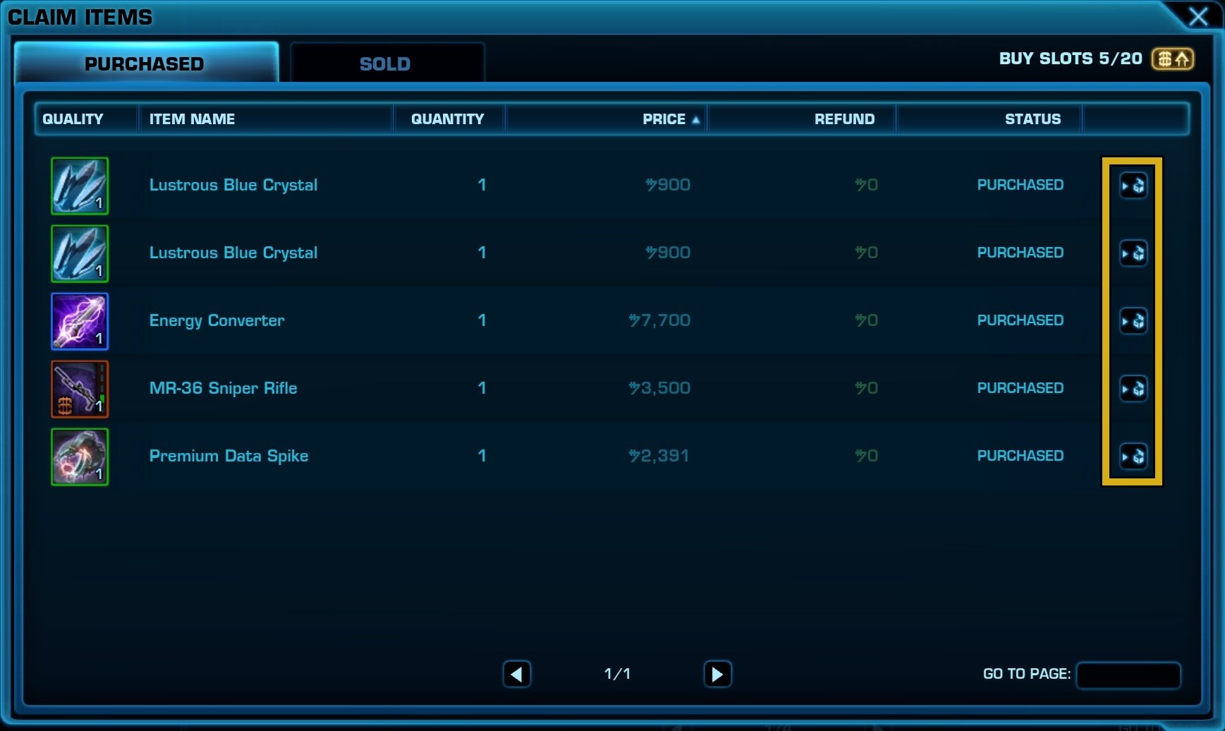 Purchasing Items on the GTN