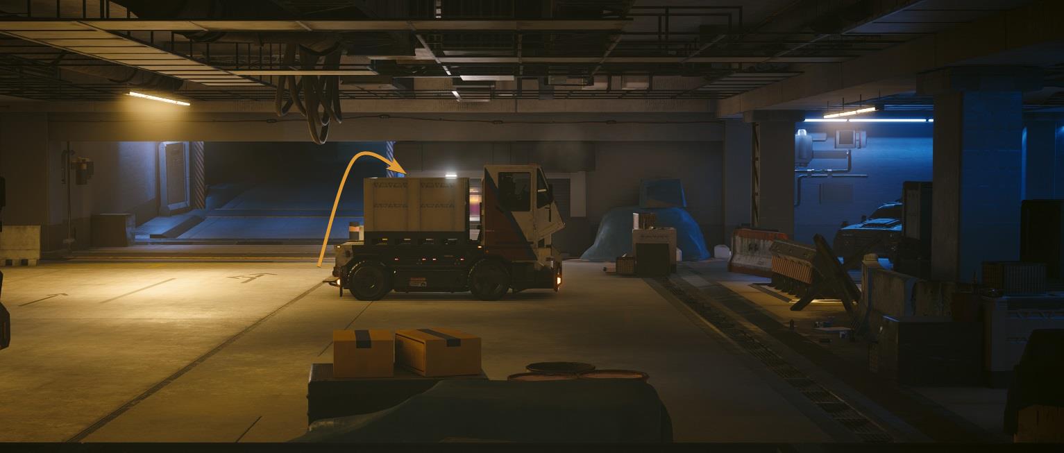 Cyberpunk 2077 Moving Heat - Sneak into the truck