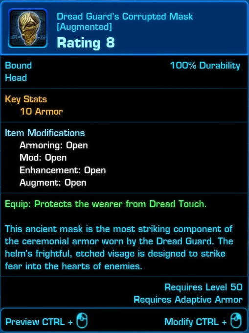 Dread Guard's Corrupted Mask