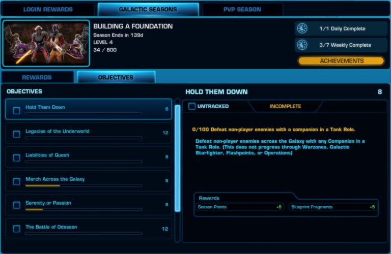 SWTOR Galactic Season 10 Guide: Rewards List and Overview - VULKK