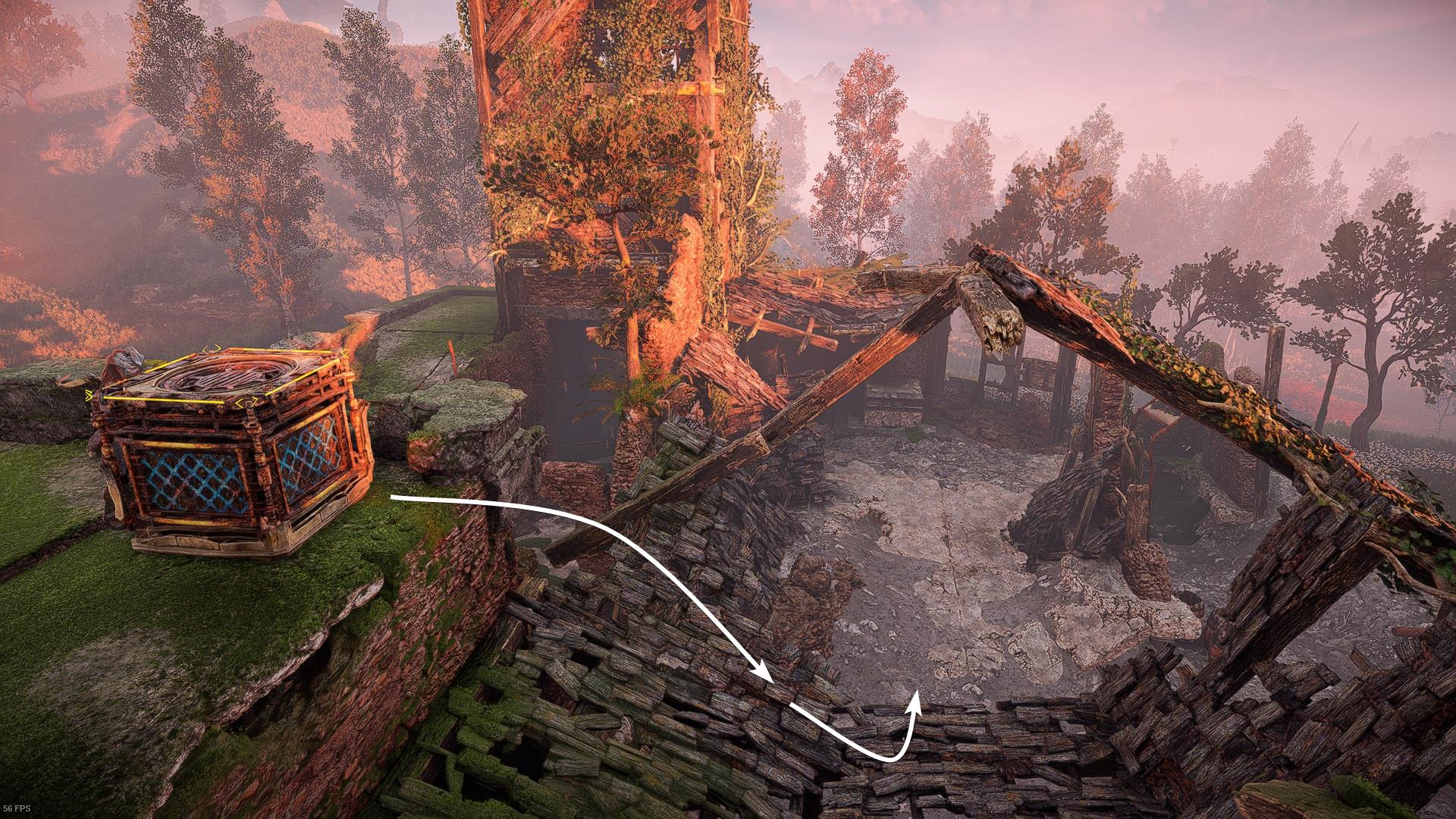 Push the Crate off the roof onto the ground