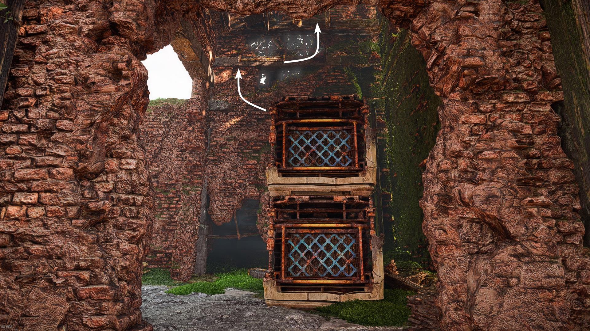 Climb up and use the nodes to get to the top