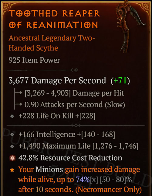 Diablo 4 Greater Affix Example