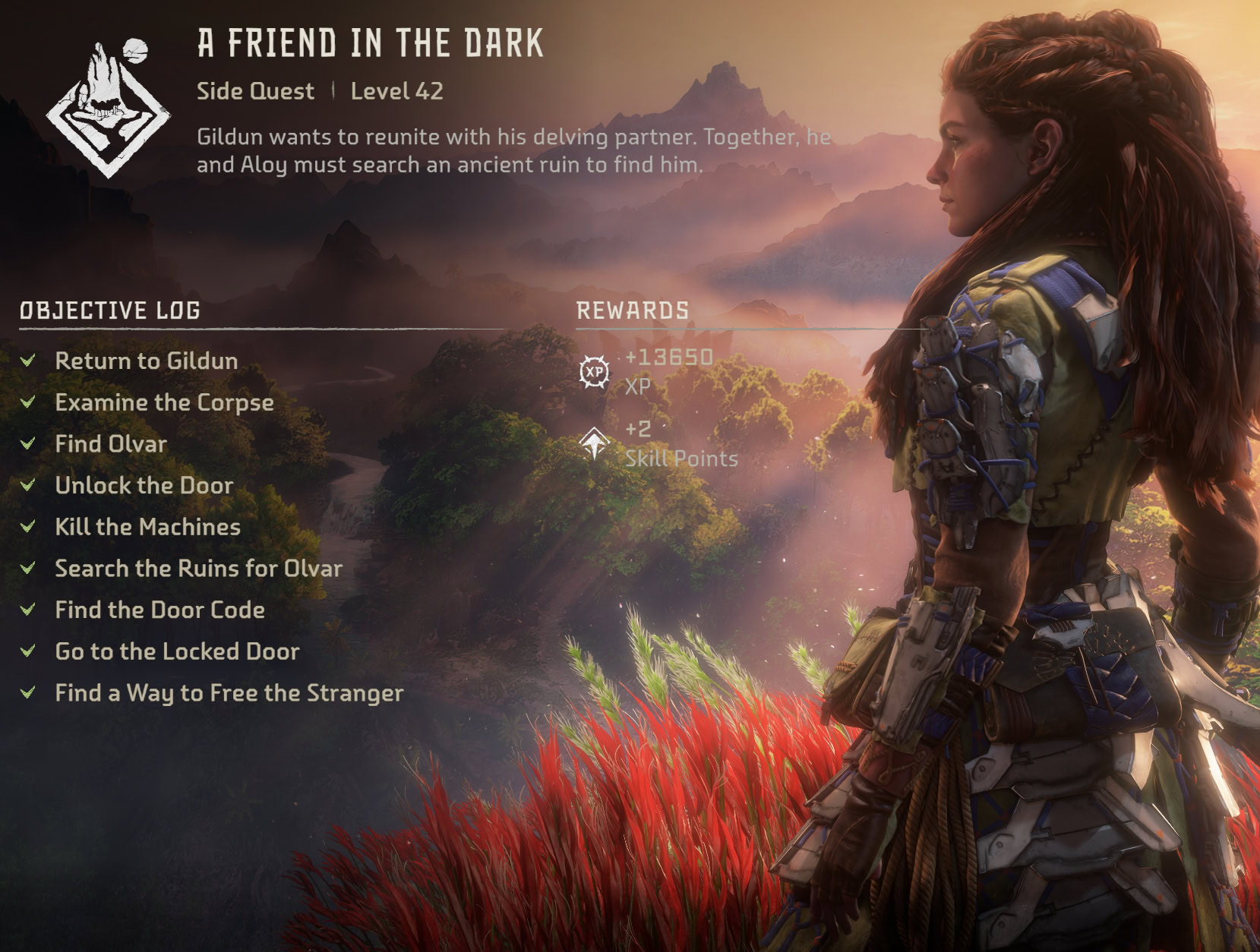 Horizon Forbidden West A Friend in the Dark Objectives