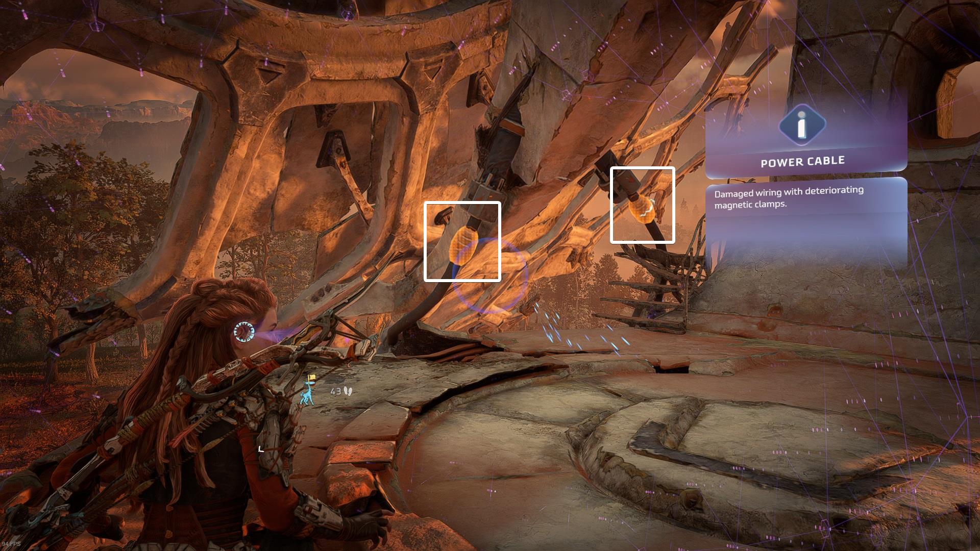 Horizon Forbidden West Cinnabar Sands Tallneck cut the power cables