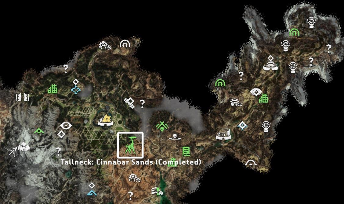 Cinnabar Sands Tallneck location