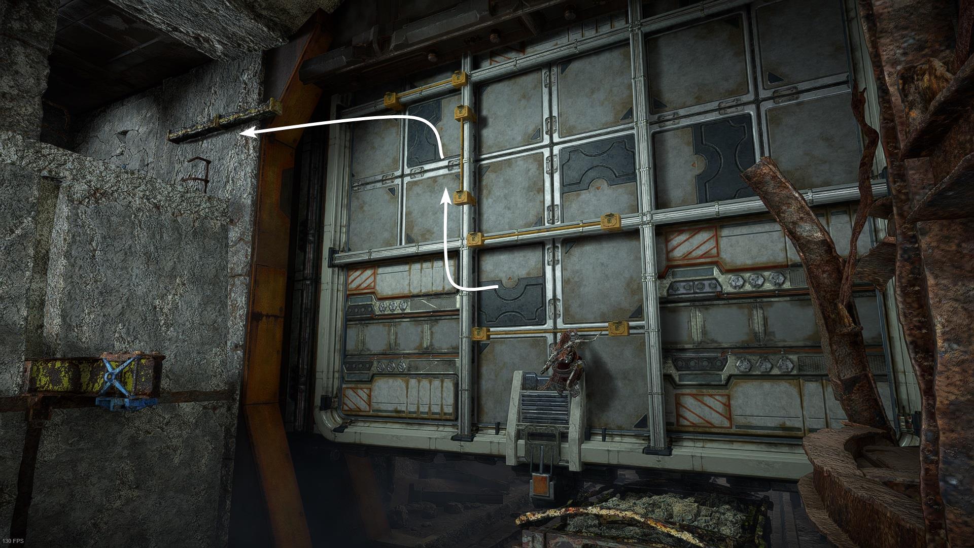Climb the blast door