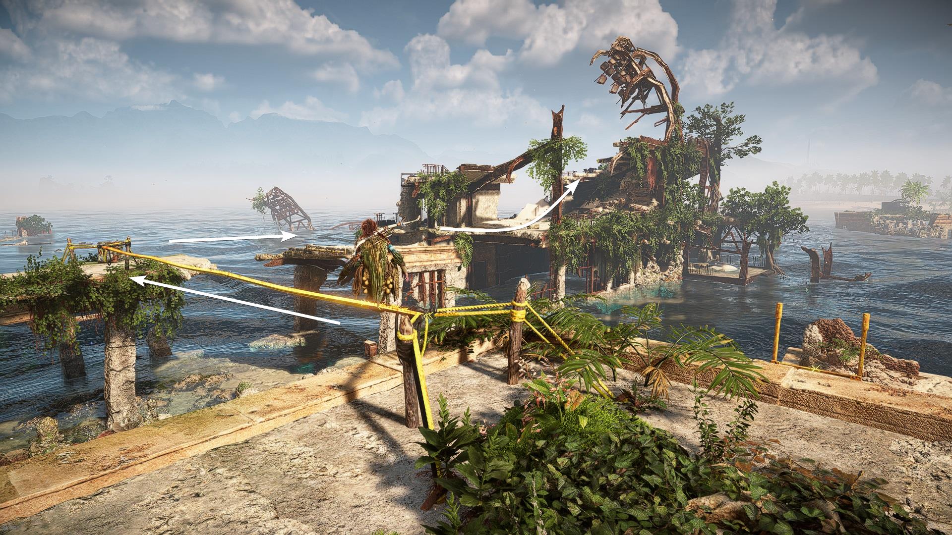 Landfall Tallneck Puzzle Guide - reach the first glinhawk nest