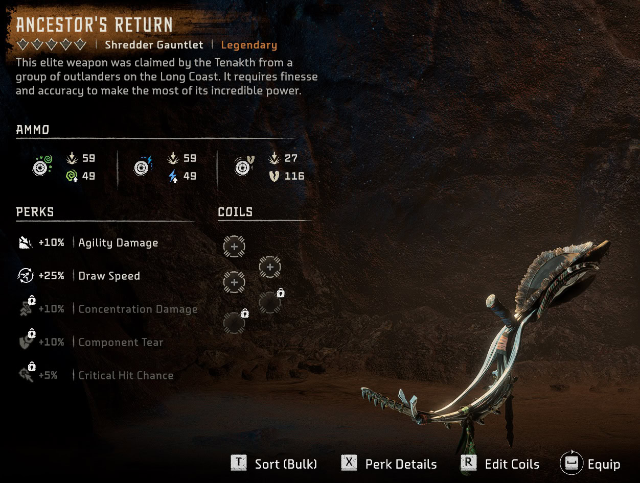 Horizon Forbidden West Legendary Item Ancestors Return Stats