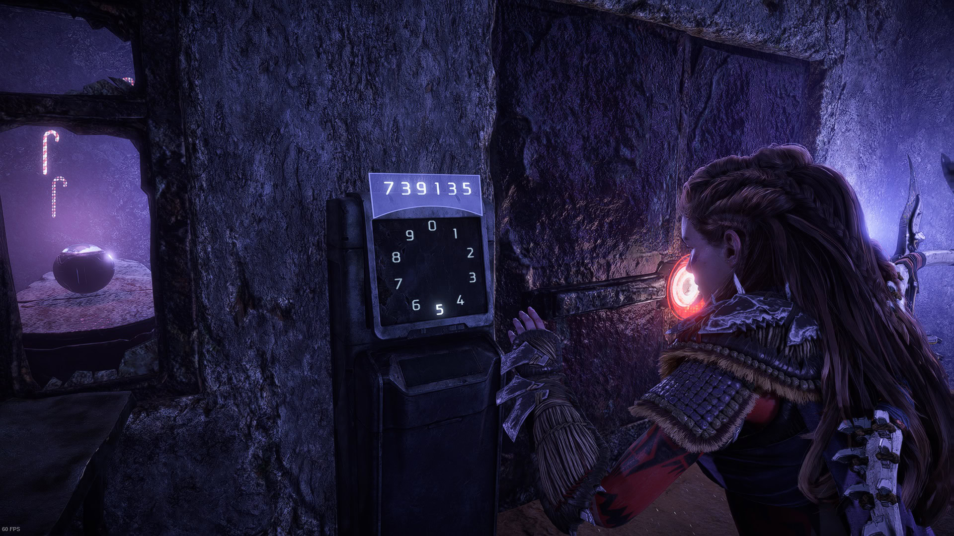 Aloy enters the code that unlocks the sealed door